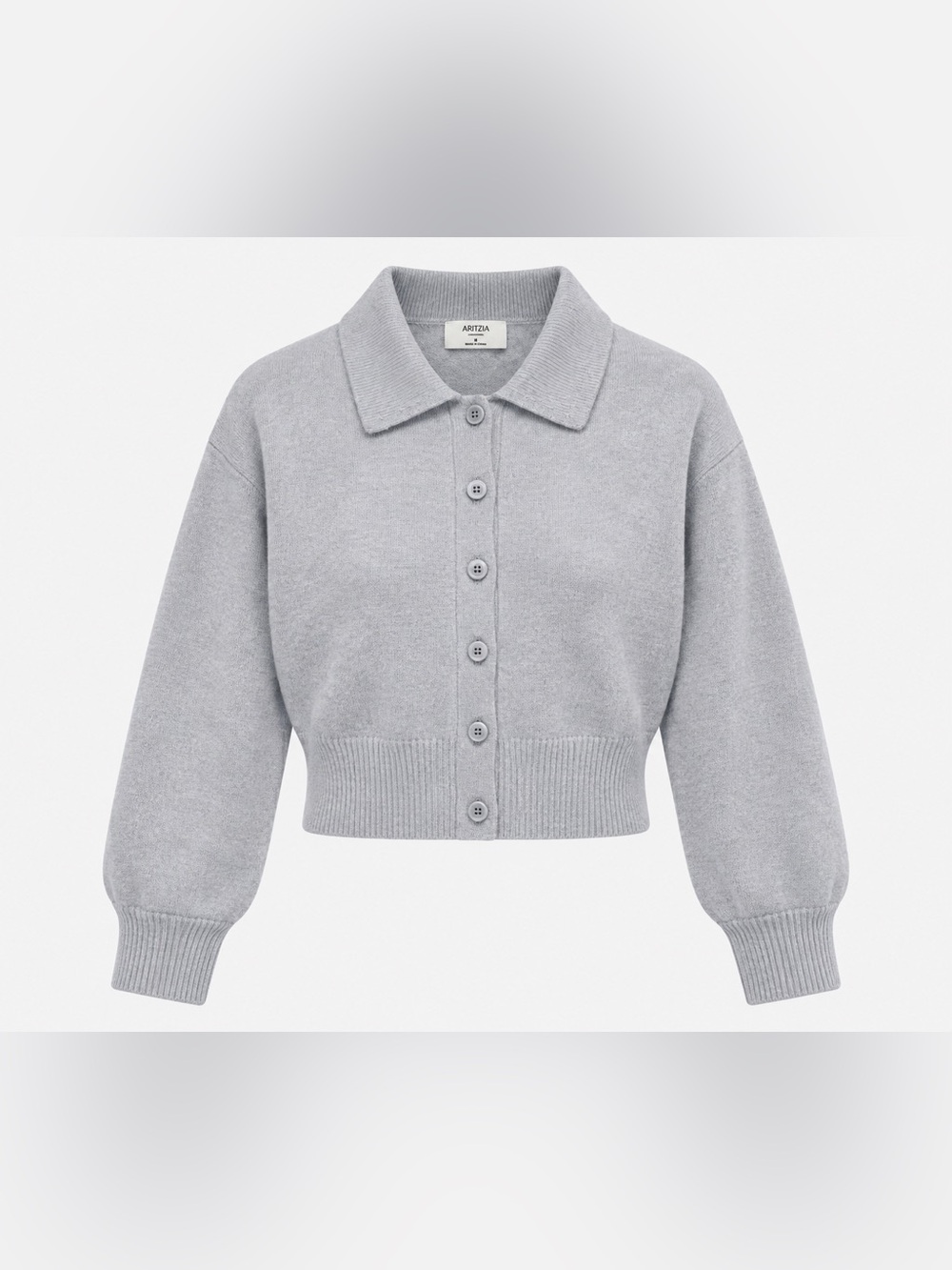 Aritzia Essential Cashmere Princely Cardigan Heather Grey Size S